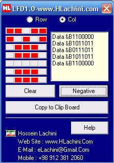 نرم افزارهای طراحی فونت و تبدیل متن به کدهای مورد نیاز تابلو روان | طراحی شده توسط مهندس حسین لاچینی