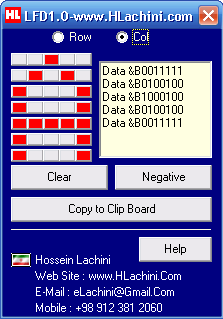 نرم افزارهای طراحی فونت و تبدیل متن به کدهای مورد نیاز تابلو روان | طراحی شده توسط مهندس حسین لاچینی