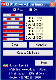 نرم افزارهای طراحی فونت و تبدیل متن به کدهای مورد نیاز تابلو روان | طراحی شده توسط مهندس حسین لاچینی