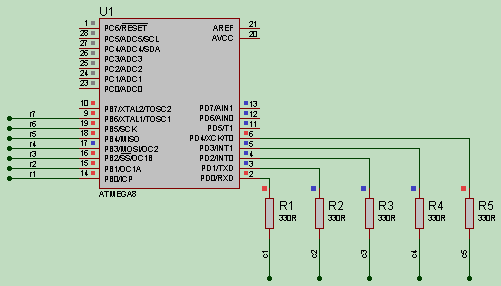 نقشه شماتیک تابلو روان طراحی شده با میکروکنترلر ATmega8 - طراح مهندس حسین لاچینی