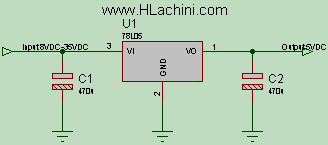 مدار منبع تغذیه 5 ولتی جهت مدار تابلو روان - طراح مهندس حسین لاچینی